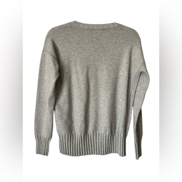 Banana Republic Gray Grandpacore Ribbed Knit Sweater Small Classic Crew - Picture 2 of 4